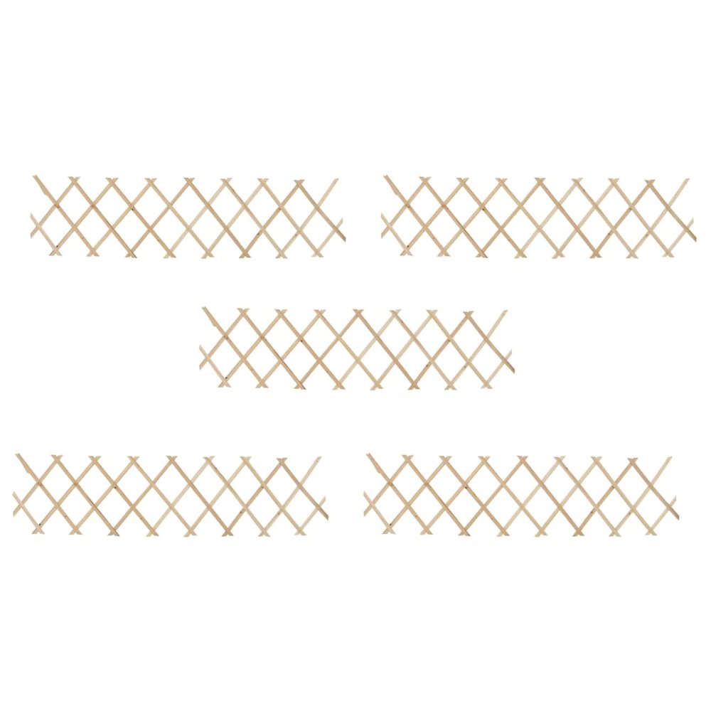 vidaXL Trellis Fences 5 pcs Firwood 70.9"x11.8" 7239. Picture 1
