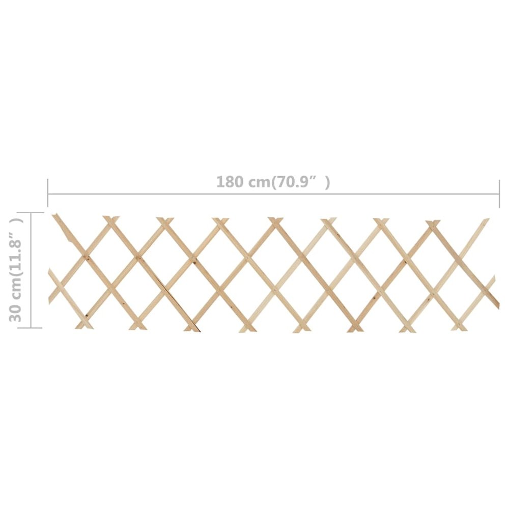 vidaXL Trellis Fences 5 pcs Firwood 70.9"x11.8" 7239. Picture 7
