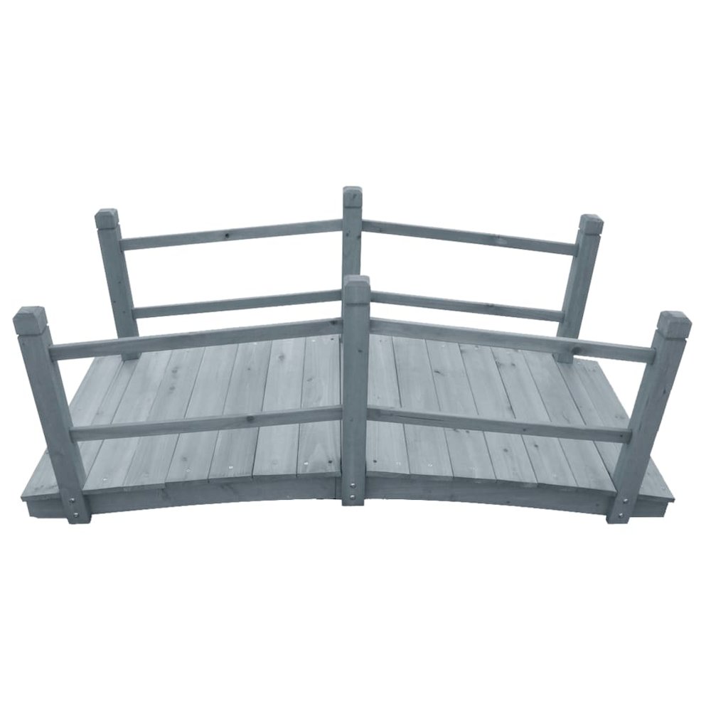 Garden Bridge Grey Solid Firwood 55.1 x 23.6 x 22.0 in Durable. Picture 2
