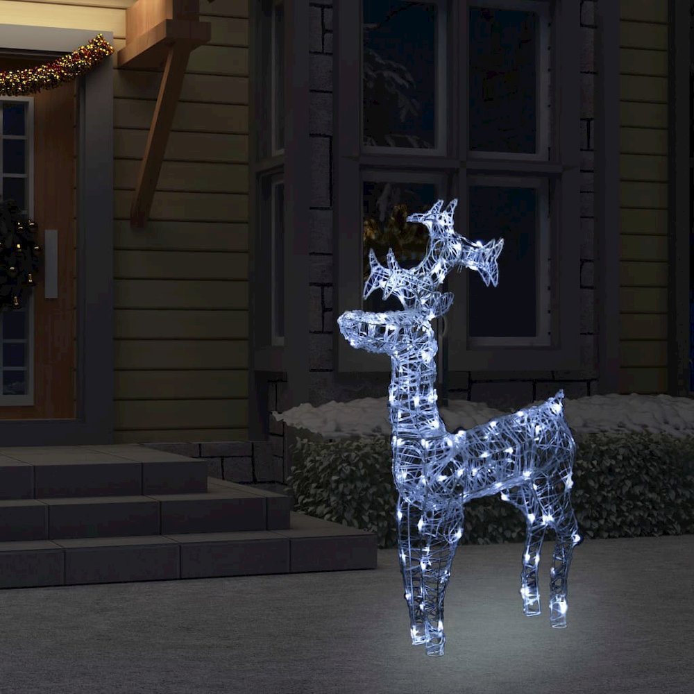 Reindeer Christmas Decoration Cold white Acrylic. Picture 1