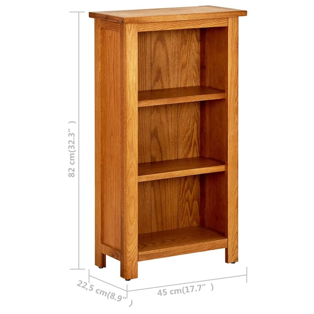 Bookcase Natural oak Solid oak wood, MDF Medium Bookcase. Picture 6