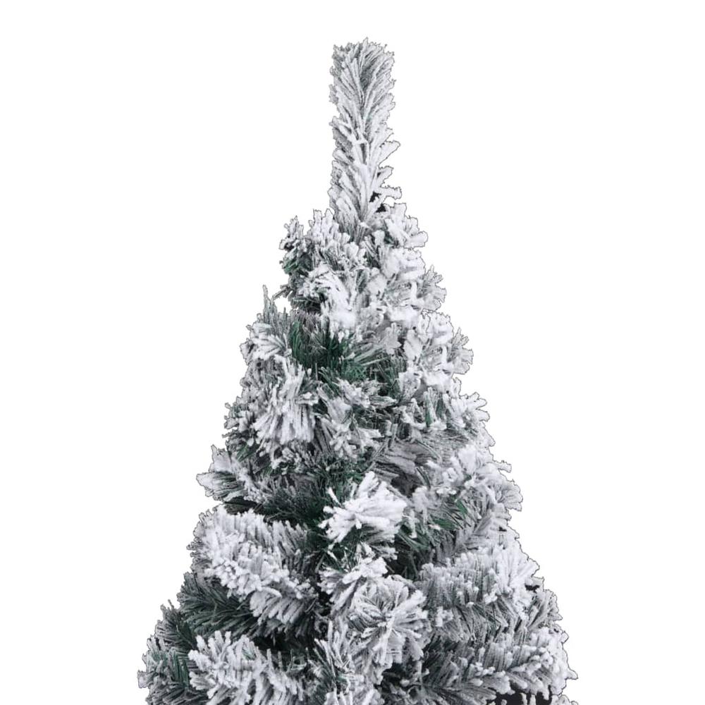 Artificial Christmas Tree Green PVC, Steel Slim Ornaments. Picture 3
