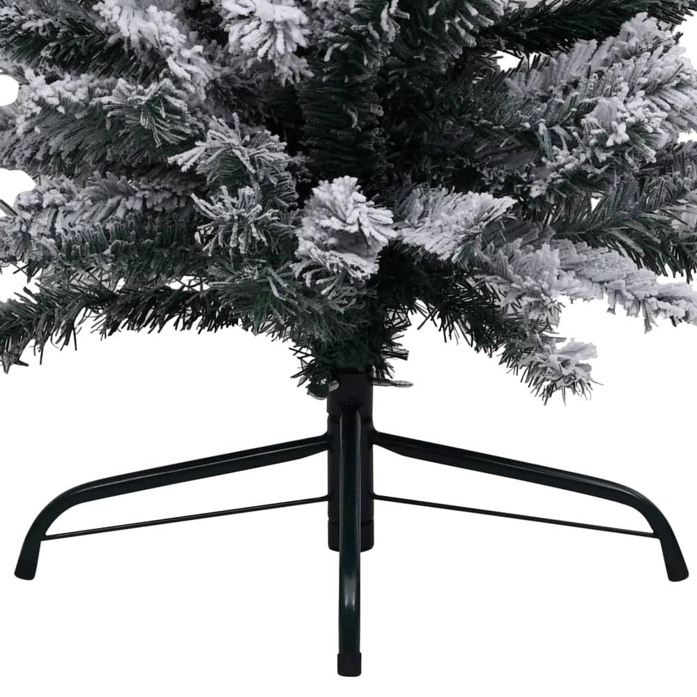 Artificial Christmas Tree Green PVC, Steel Slim Ornaments. Picture 5