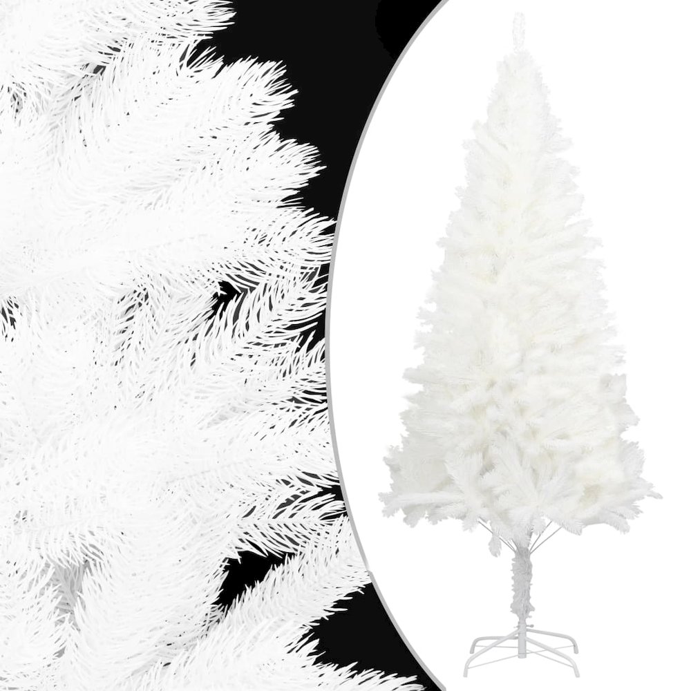 Christmas Tree White Polyethylene, Steel 4 ft Durable Fake Tree. Picture 1