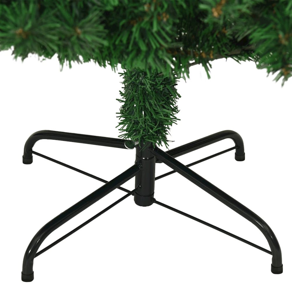 Fake Christmas Tree Green PVC, steel 94.5 in Extra Thick Surface. Picture 5