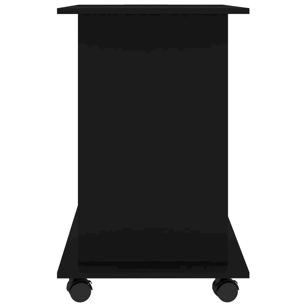 Computer Desk Black Engineered Wood Compact Rollable. Picture 5