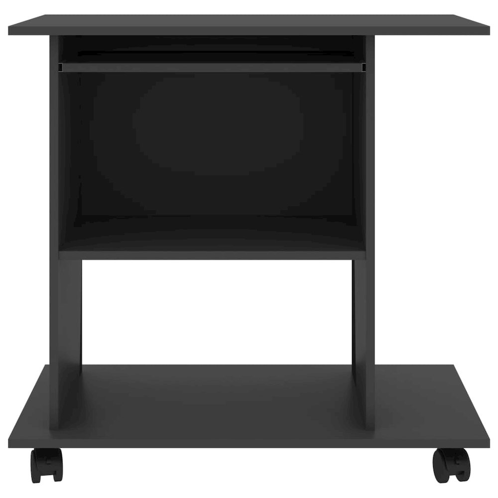 Computer Desk Gray Engineered wood Compact Sliding Components. Picture 4