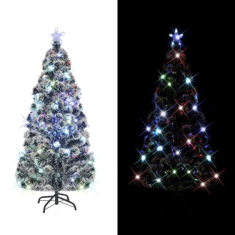 Artificial Christmas Tree Green Fiberglass, Steel 70.9 in height. Picture 1