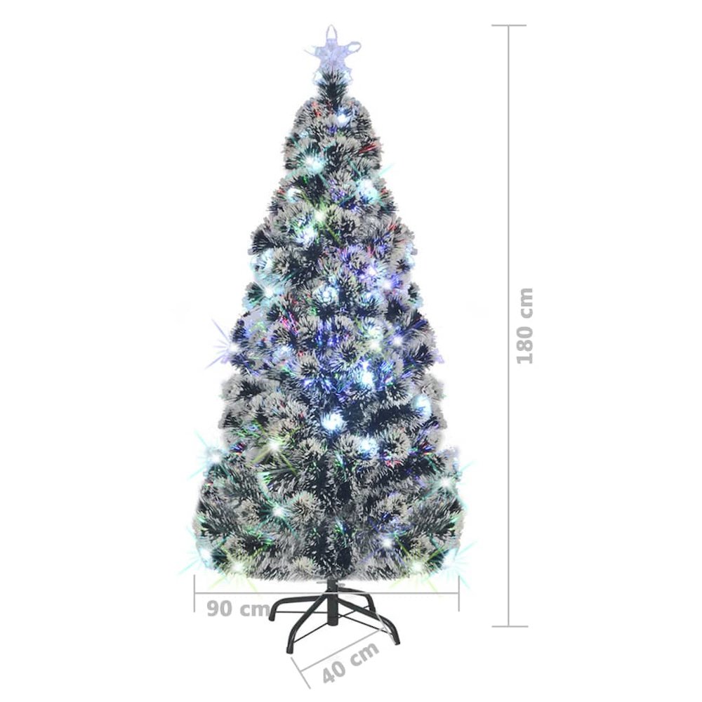 Artificial Christmas Tree Green Fiberglass, Steel 70.9 in height. Picture 8
