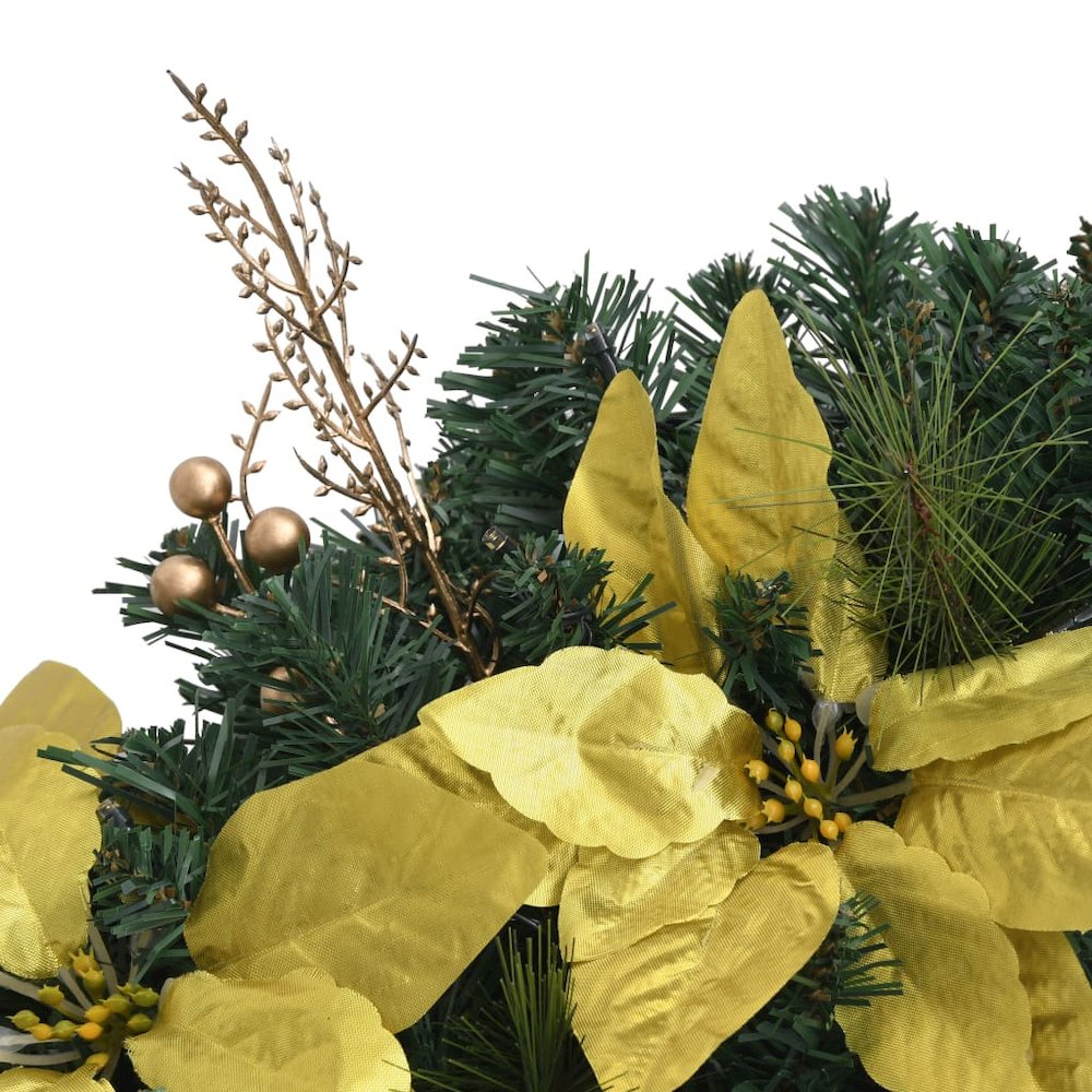 Christmas Garland Green and gold PVC 8.9 feet Christmas Garland. Picture 6