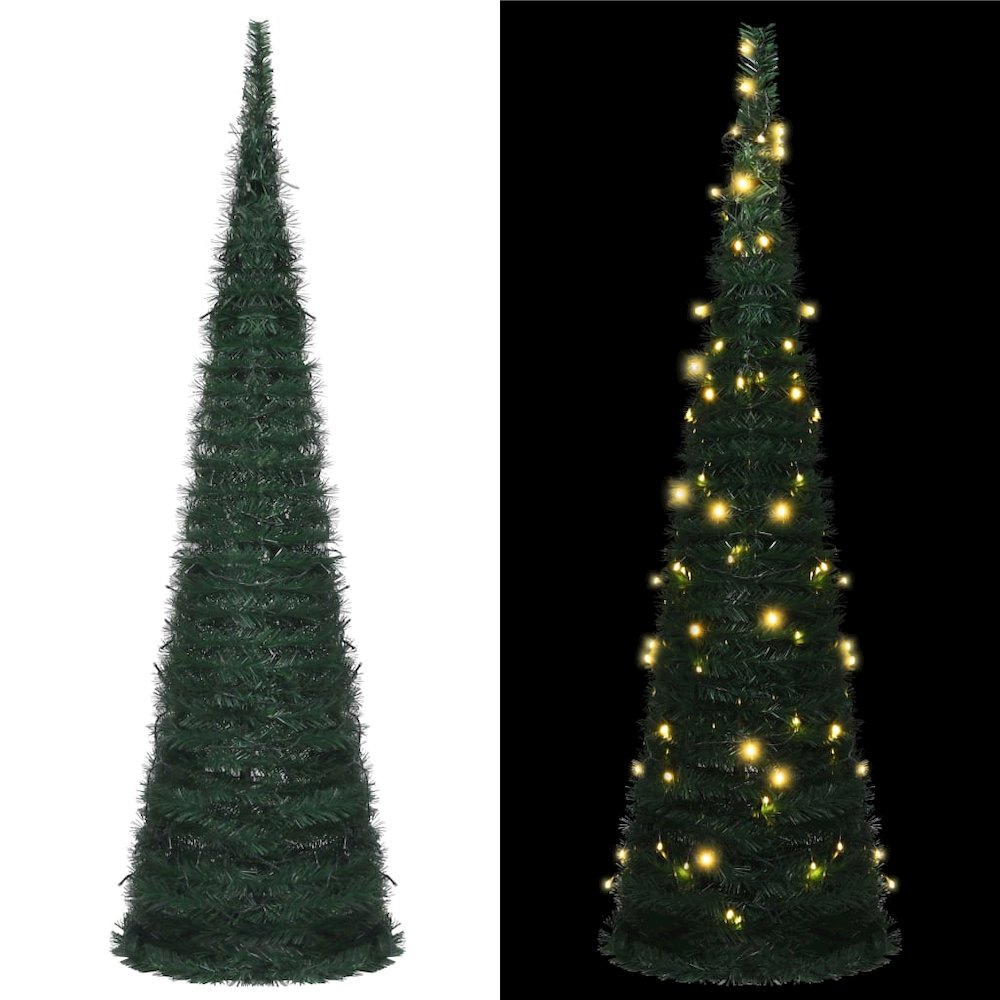 Pop-up Christmas Tree Green PVC 59 in Collapsible. Picture 1