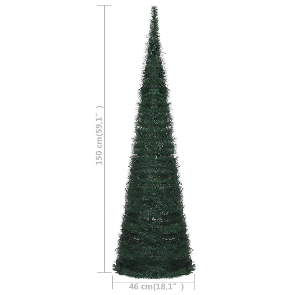 Pop-up Christmas Tree Green PVC 59 in Collapsible. Picture 9