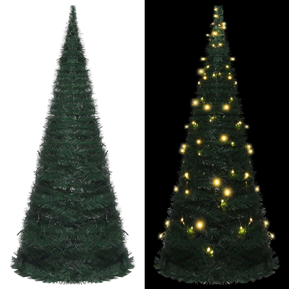 Pop-up Christmas Tree Green PVC 7 ft Collapsible. Picture 1