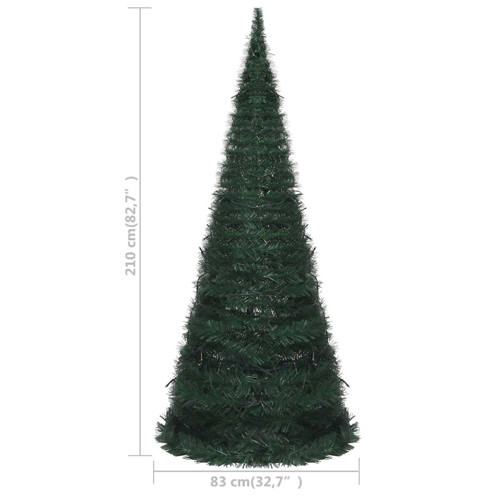 Pop-up Christmas Tree Green PVC 7 ft Collapsible. Picture 9
