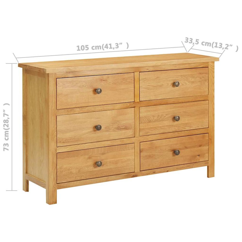 Chest of Drawer Natural Oak. Picture 8