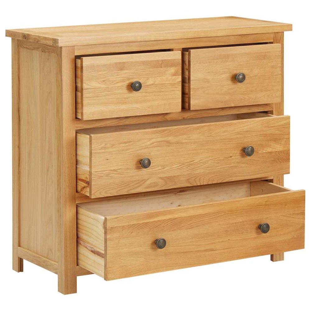 Chest Of Drawer Natural Oak Solid oak wood, MDF with oak veneer. Picture 1