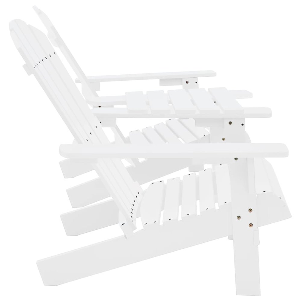 Garden Chair White Solid fir wood Regular Ergonomic. Picture 3