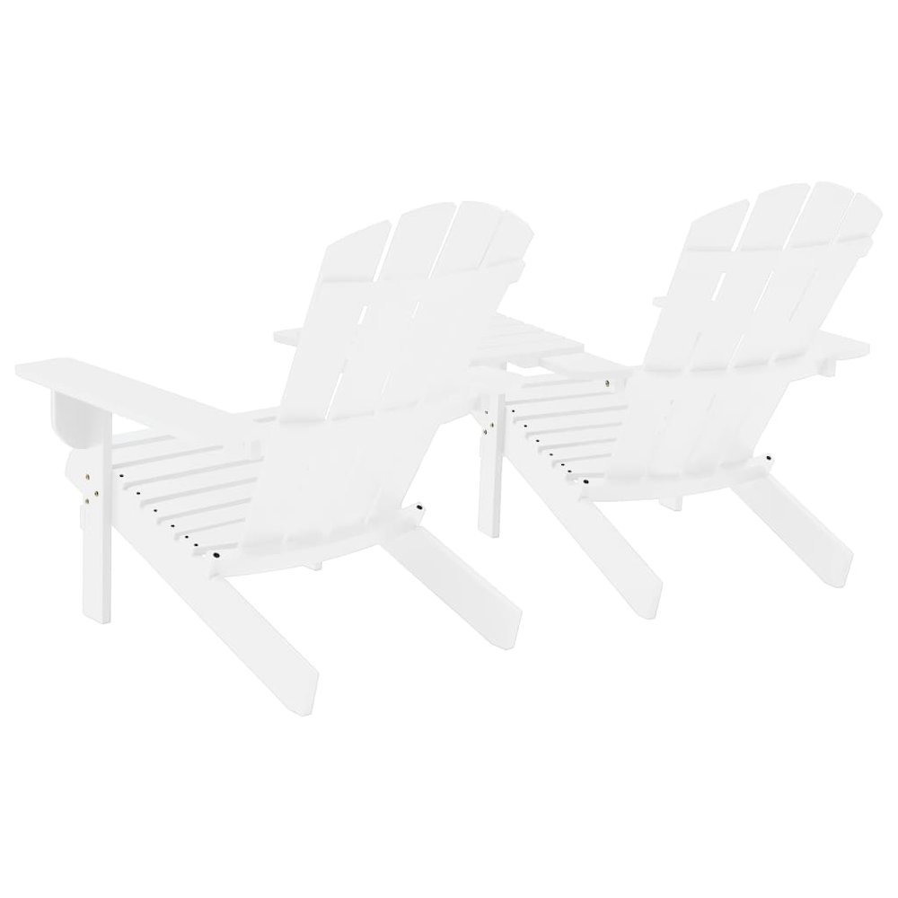 Garden Chair White Solid fir wood Regular Ergonomic. Picture 4