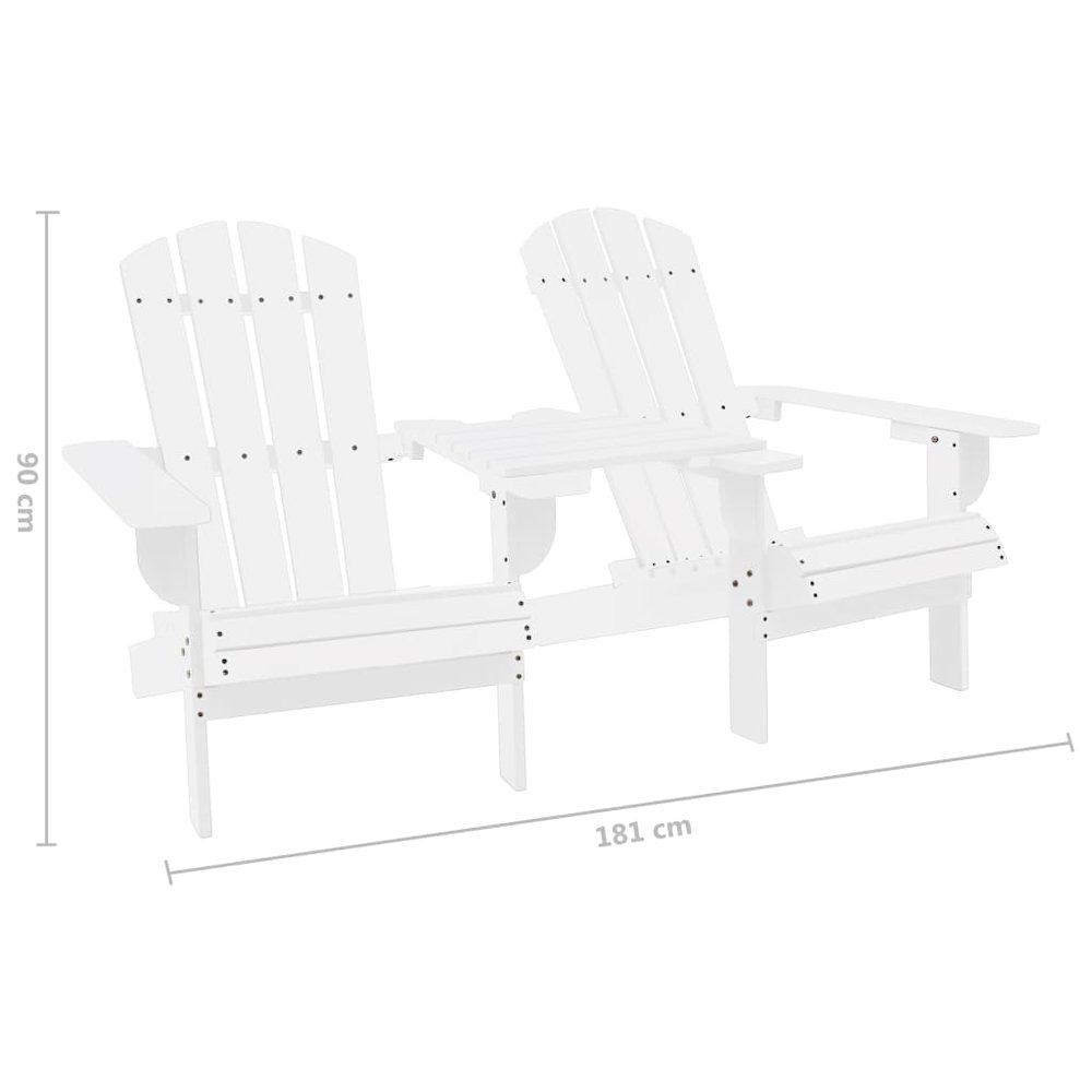 Garden Chair White Solid fir wood Regular Ergonomic. Picture 6