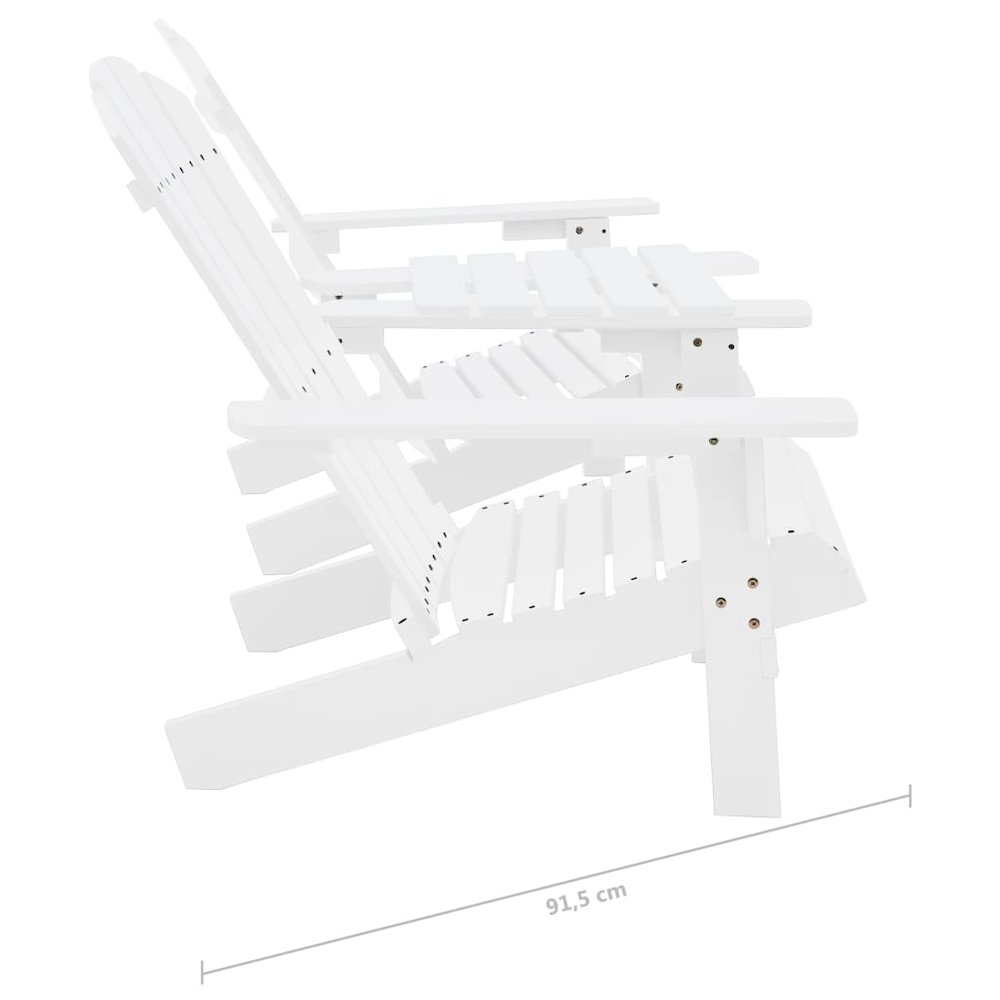 Garden Chair White Solid fir wood Regular Ergonomic. Picture 7