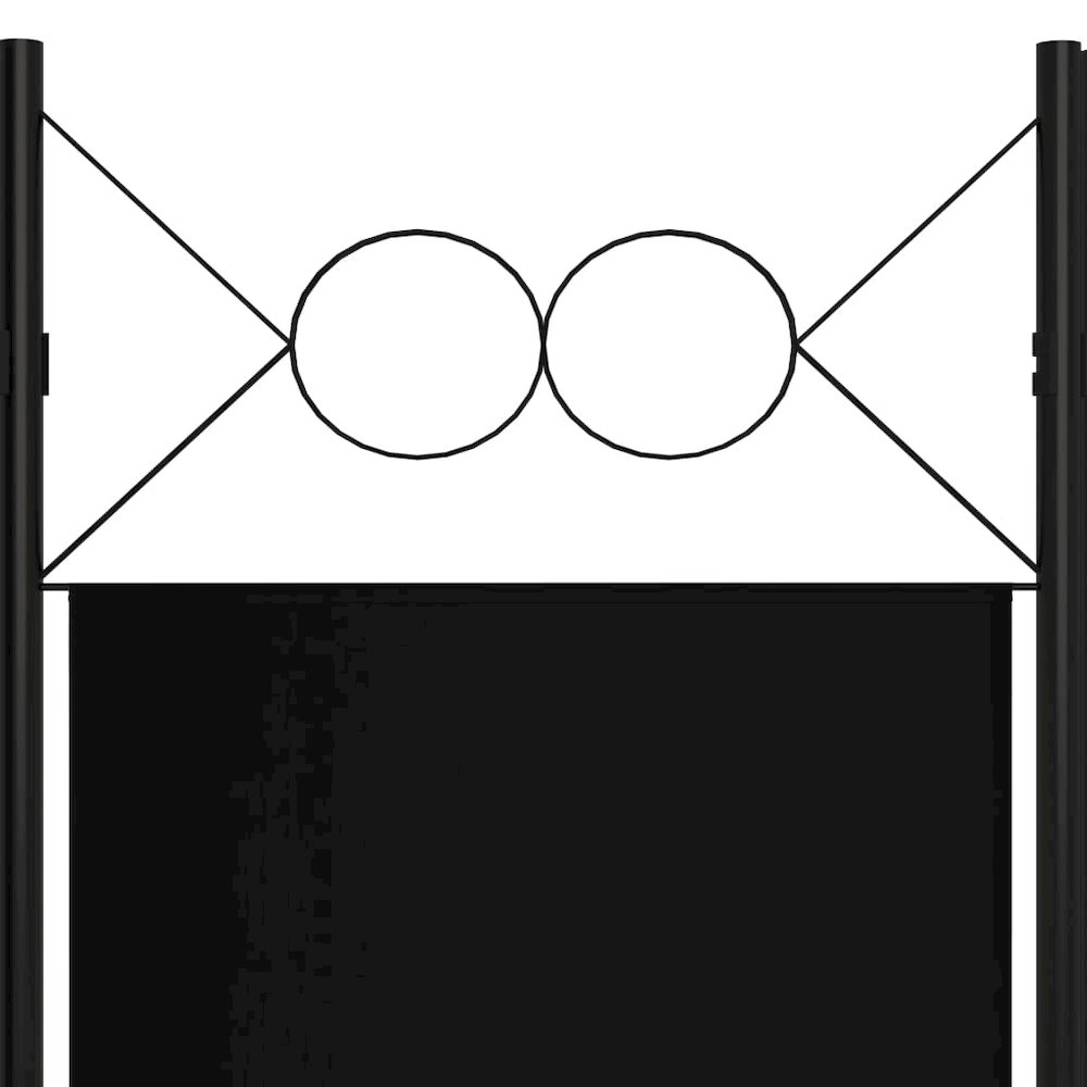 vidaXL 3-Panel Room Divider Black 47.2"x70.9". Picture 5