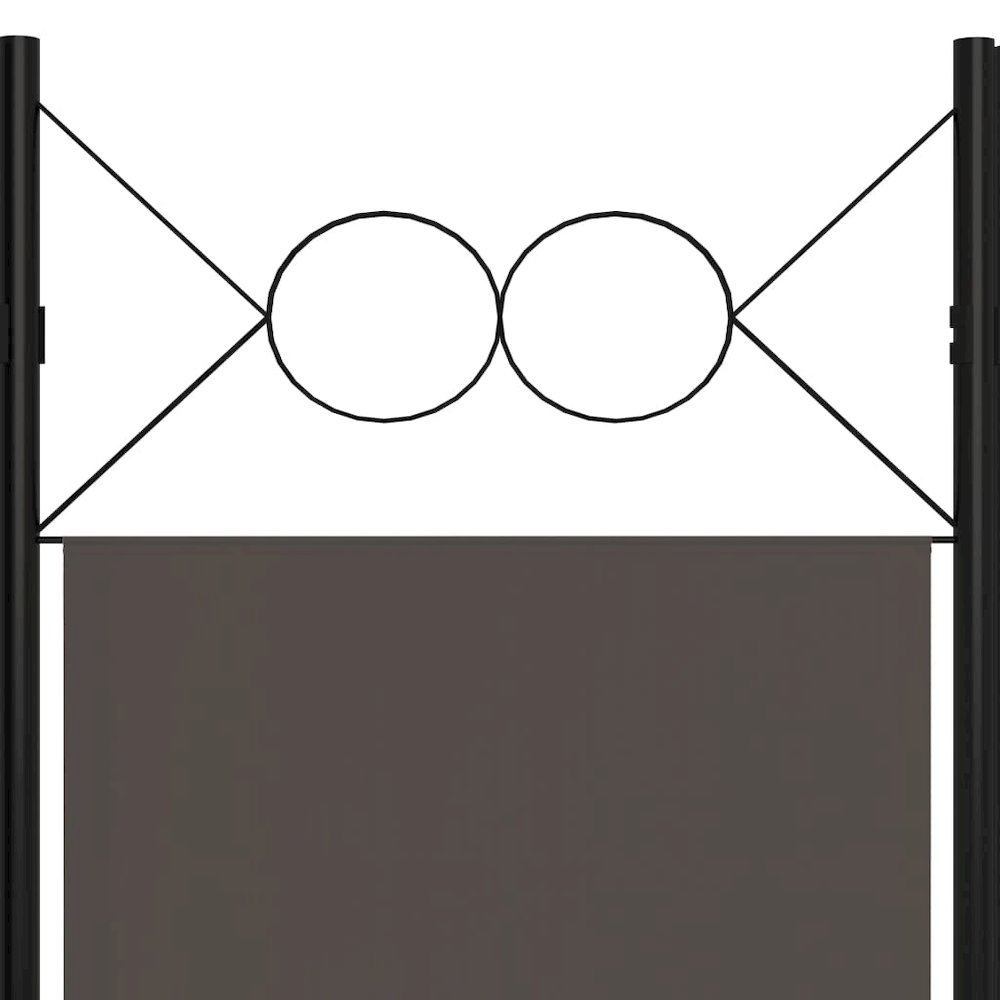 vidaXL 4-Panel Room Divider Anthracite 63"x70.9". Picture 5