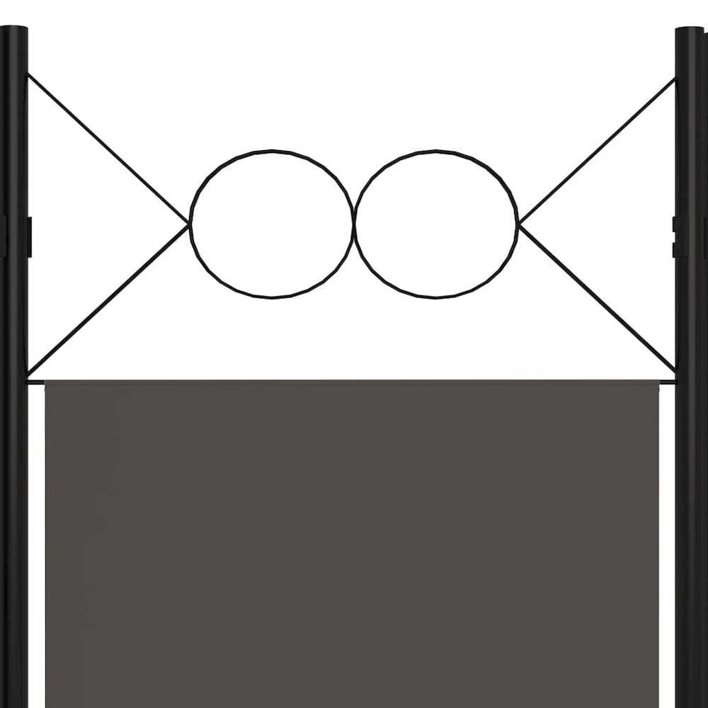 vidaXL 6-Panel Room Divider Anthracite 94.5"x70.9". Picture 5