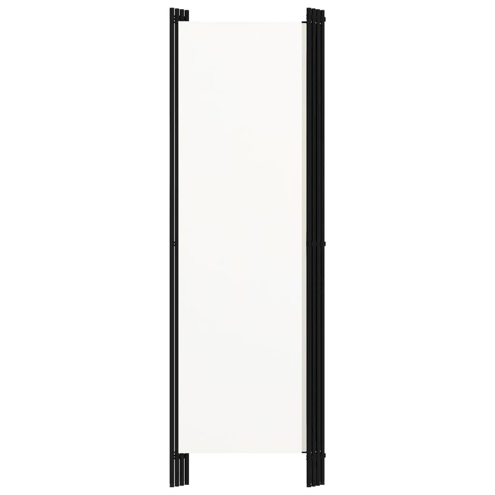 vidaXL 4-Panel Room Divider Cream White 78.7"x70.9". Picture 4