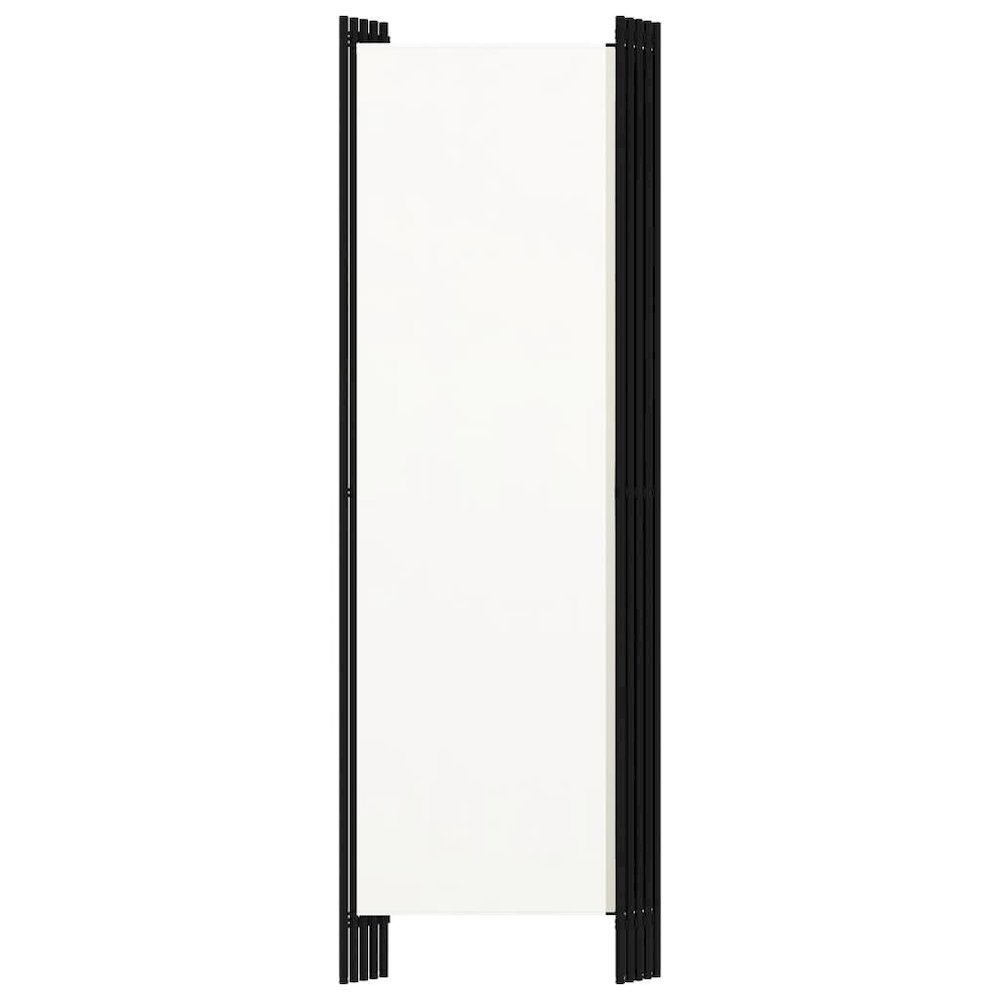 vidaXL 5-Panel Room Divider Cream White 98.4"x70.9". Picture 4