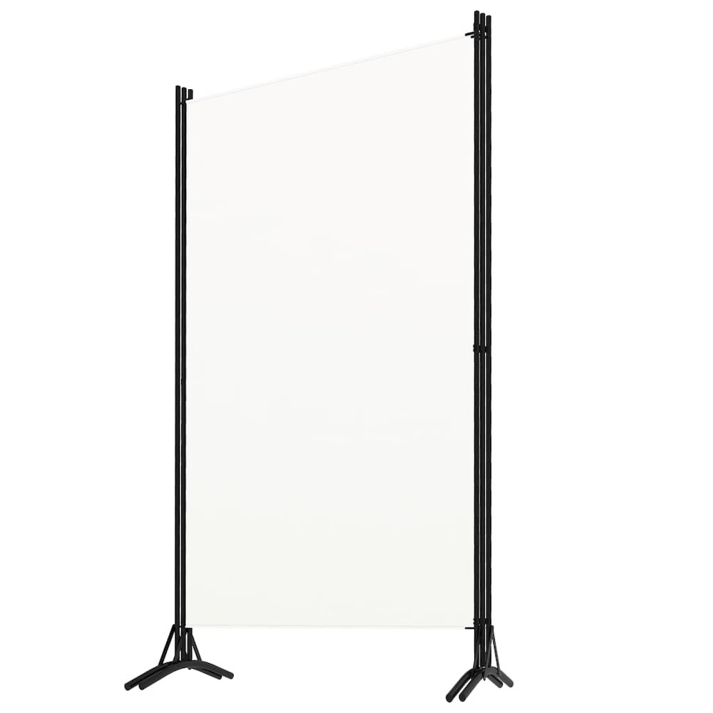 3-Panel Room Divider White 102.4"x70.9" Fabric. Picture 3