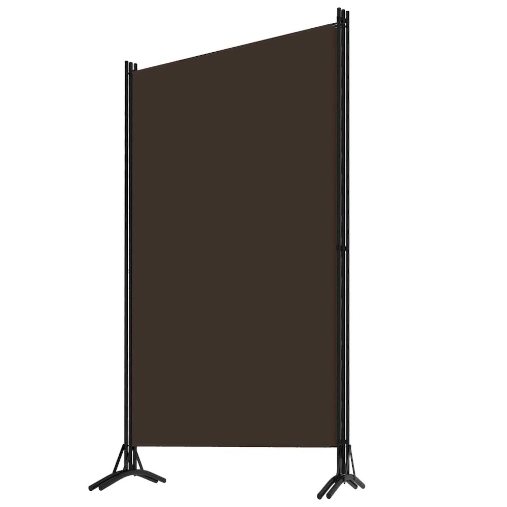 3-Panel Room Divider Brown 102.4"x70.9" Fabric. Picture 3