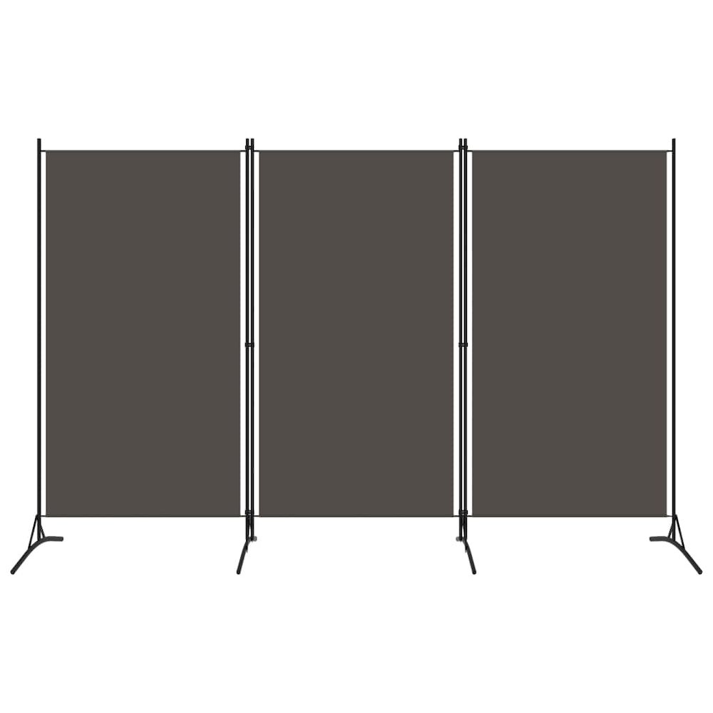 3-Panel Room Divider Anthracite 102.4"x70.9" Fabric. Picture 1