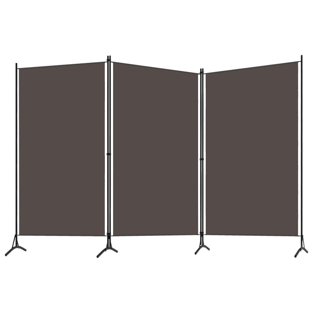 3-Panel Room Divider Anthracite 102.4"x70.9" Fabric. Picture 2