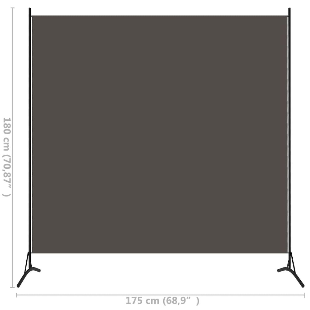 Room Divider Anthracite 68.9"x70.9" Fabric. Picture 5