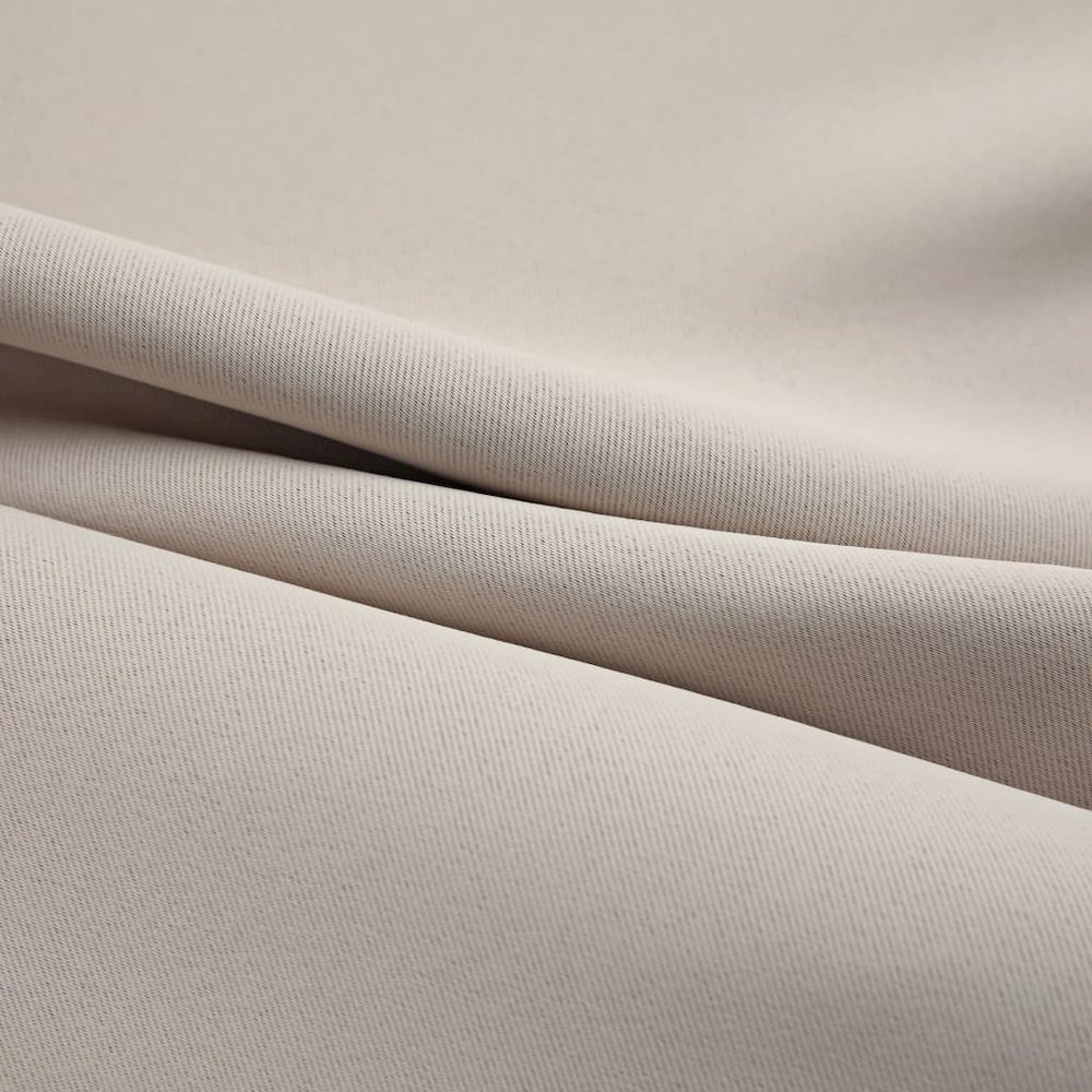 vidaXL Blackout Curtains with Rings 2 pcs Beige 37"x95" Fabric, 134854. Picture 3