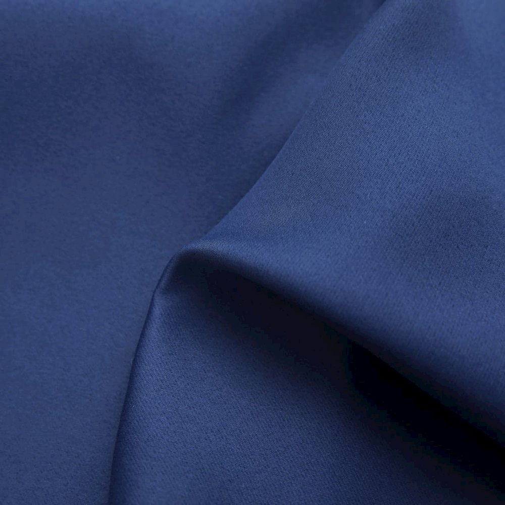 vidaXL Blackout Curtains with Rings 2 pcs Navy Blue 37"x95" Fabric, 134860. Picture 2