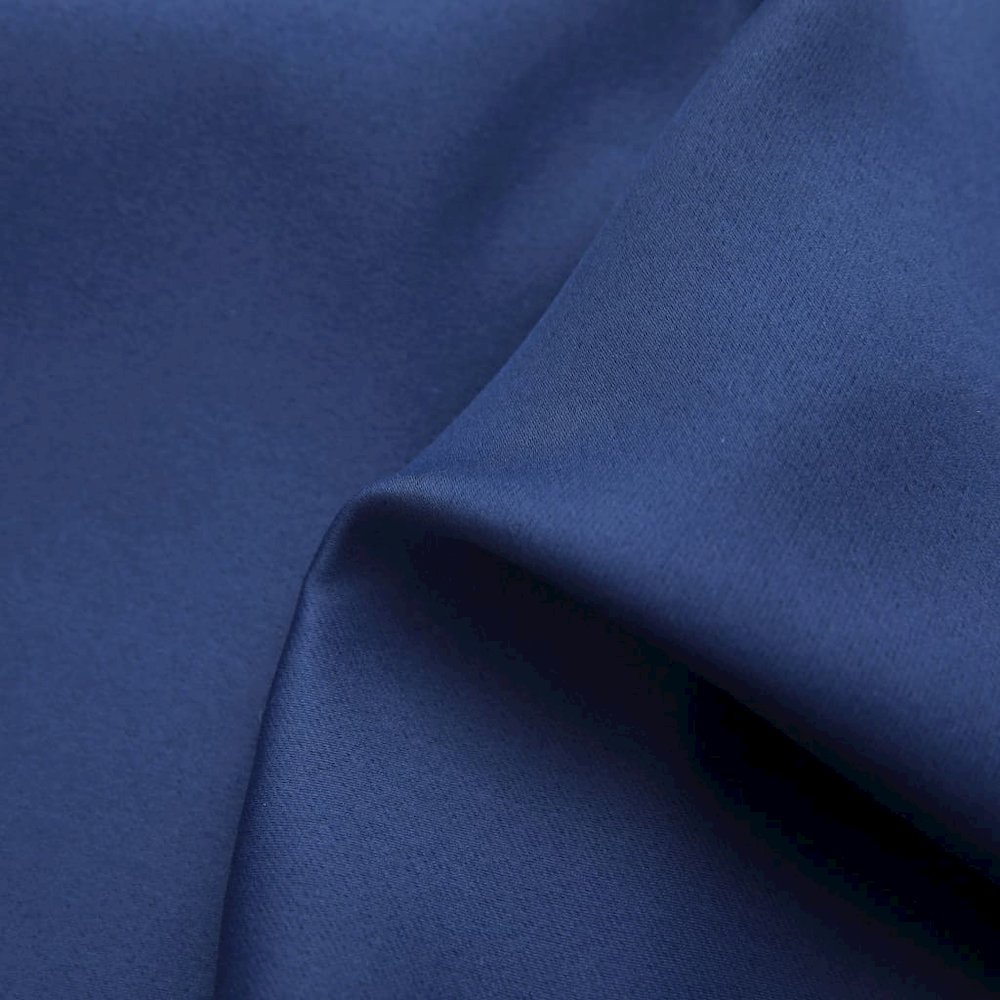 vidaXL Blackout Curtains with Rings 2 pcs Navy Blue 54"x63" Fabric, 134861. Picture 4