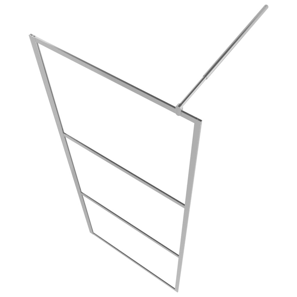vidaXL Walk-in Shower Wall with Whole Frosted ESG Glass 45.3"x76.8" 6648. Picture 4