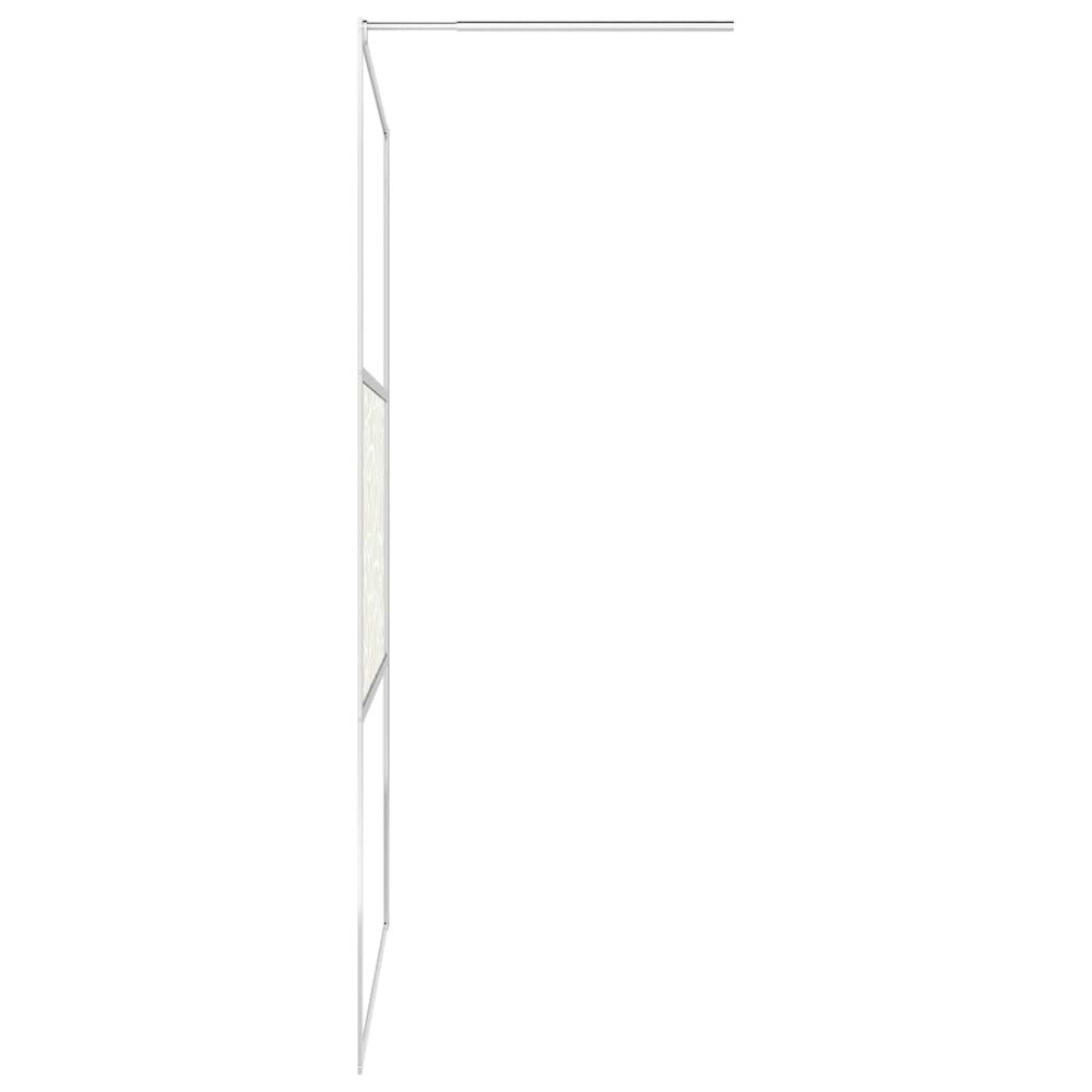 Walk-in Shower Wall ESG Glass with Stone Design 31.5"x76.8". Picture 5