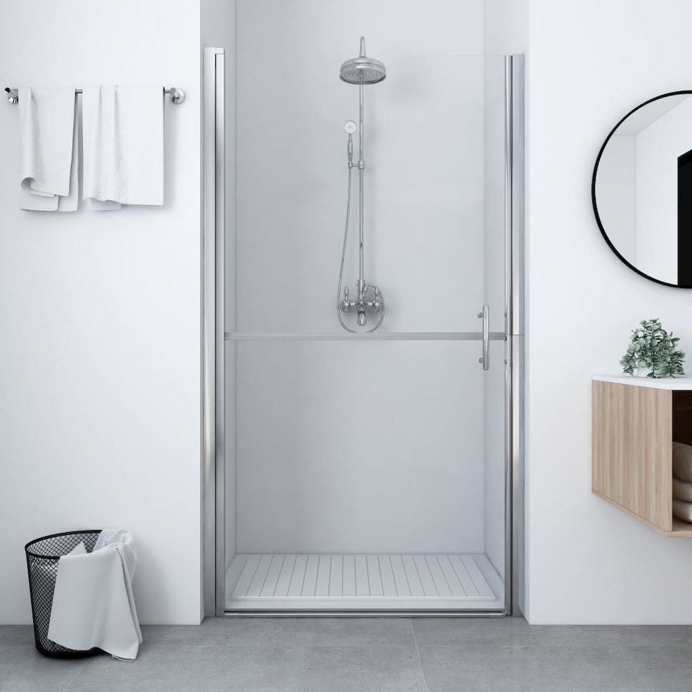 Shower Door Tempered Glass 35.8"x76.8". Picture 1