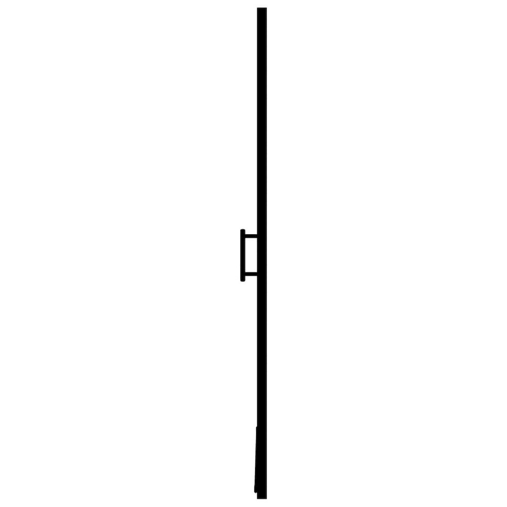 vidaXL Shower Door Frost Tempered Glass 39.4"x70.1" Black. Picture 4