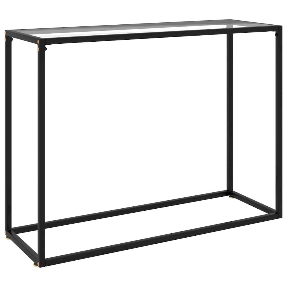 Console Table Transparent Tempered Glass 39.4 x 13.8 x 29.5 in. Picture 1