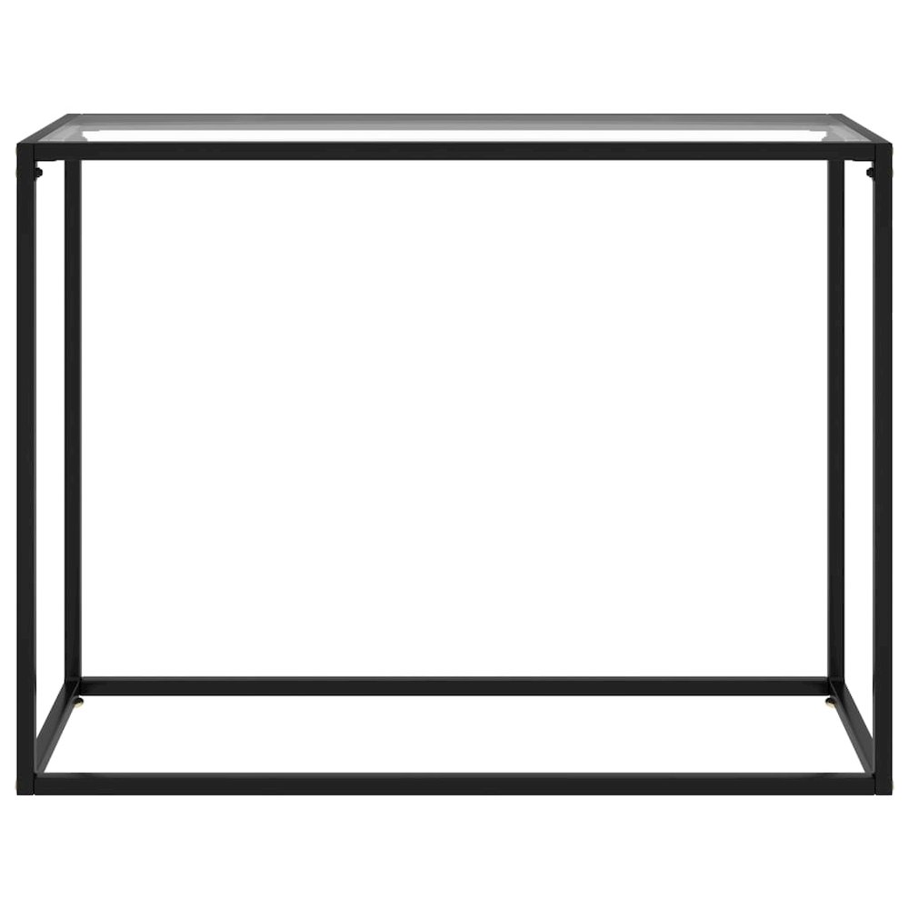 Console Table Transparent Tempered Glass 39.4 x 13.8 x 29.5 in. Picture 2