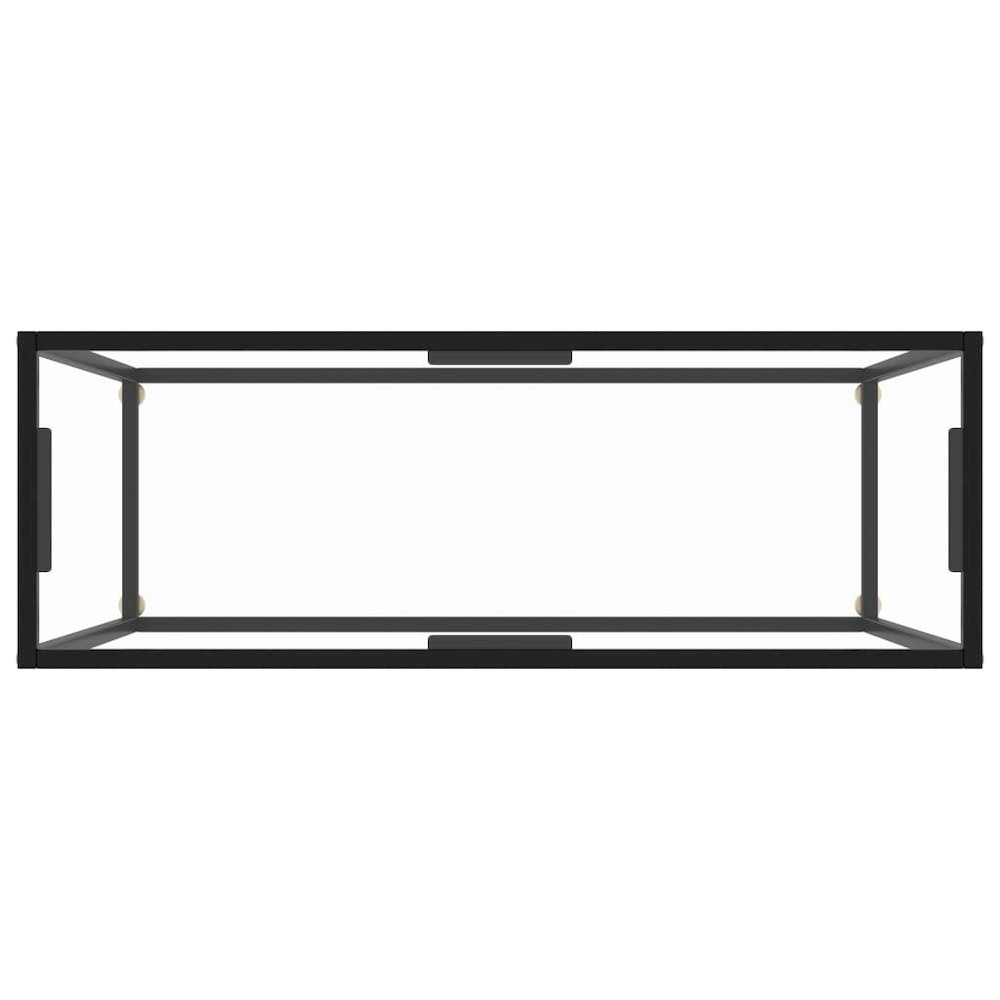 Console Table Transparent Tempered Glass 39.4 x 13.8 x 29.5 in. Picture 4