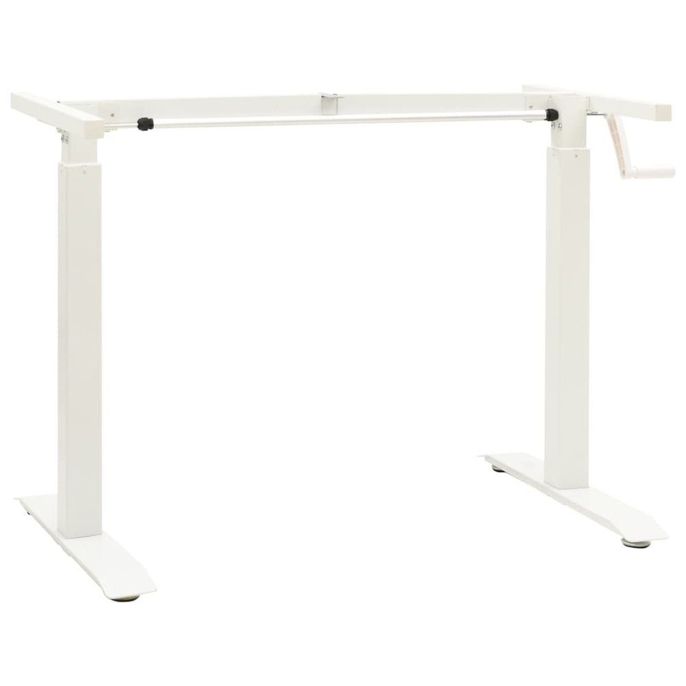 Stand Up Desk Frame White Carbon steel Adjustable. Picture 1