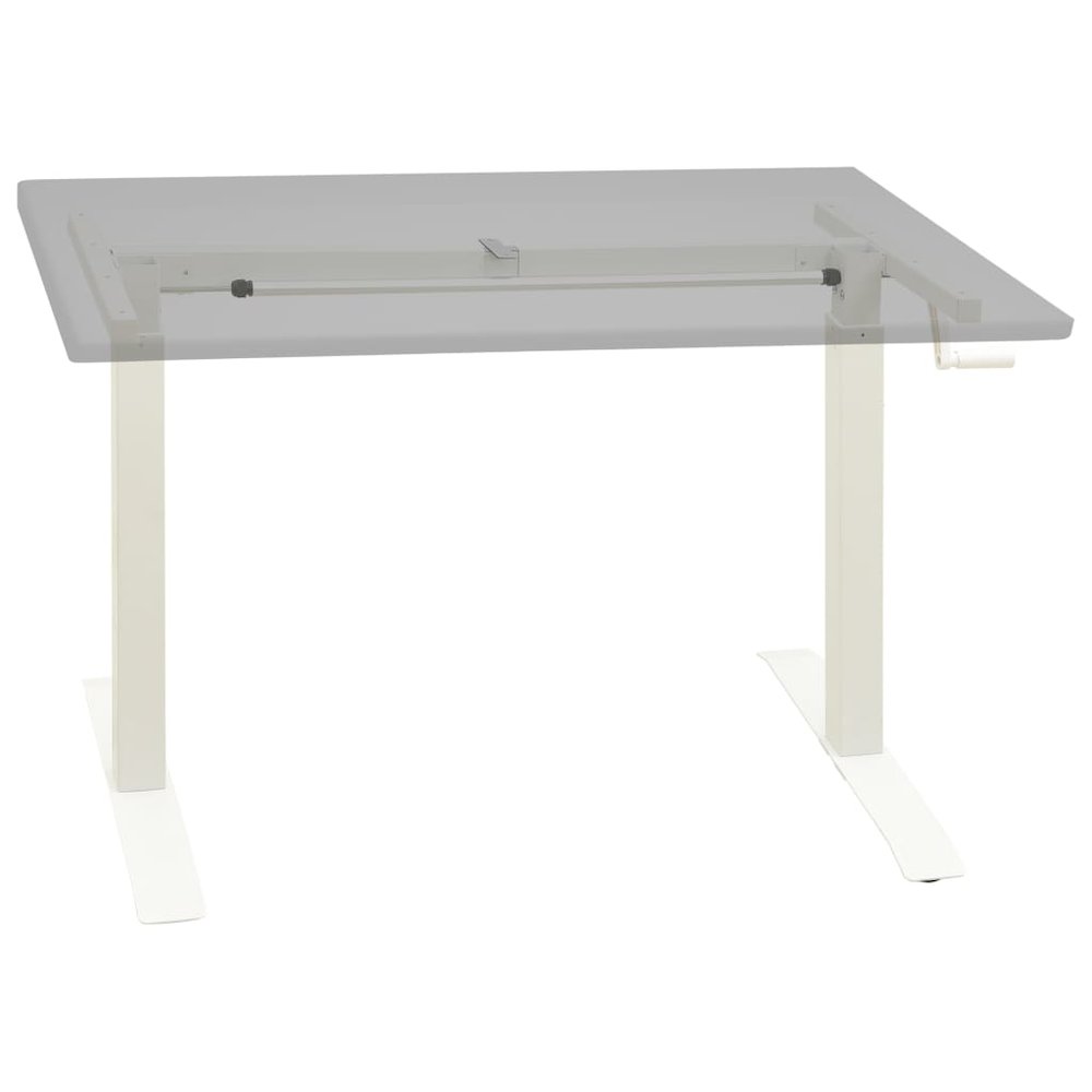 Stand Up Desk Frame White Carbon steel Adjustable. Picture 2