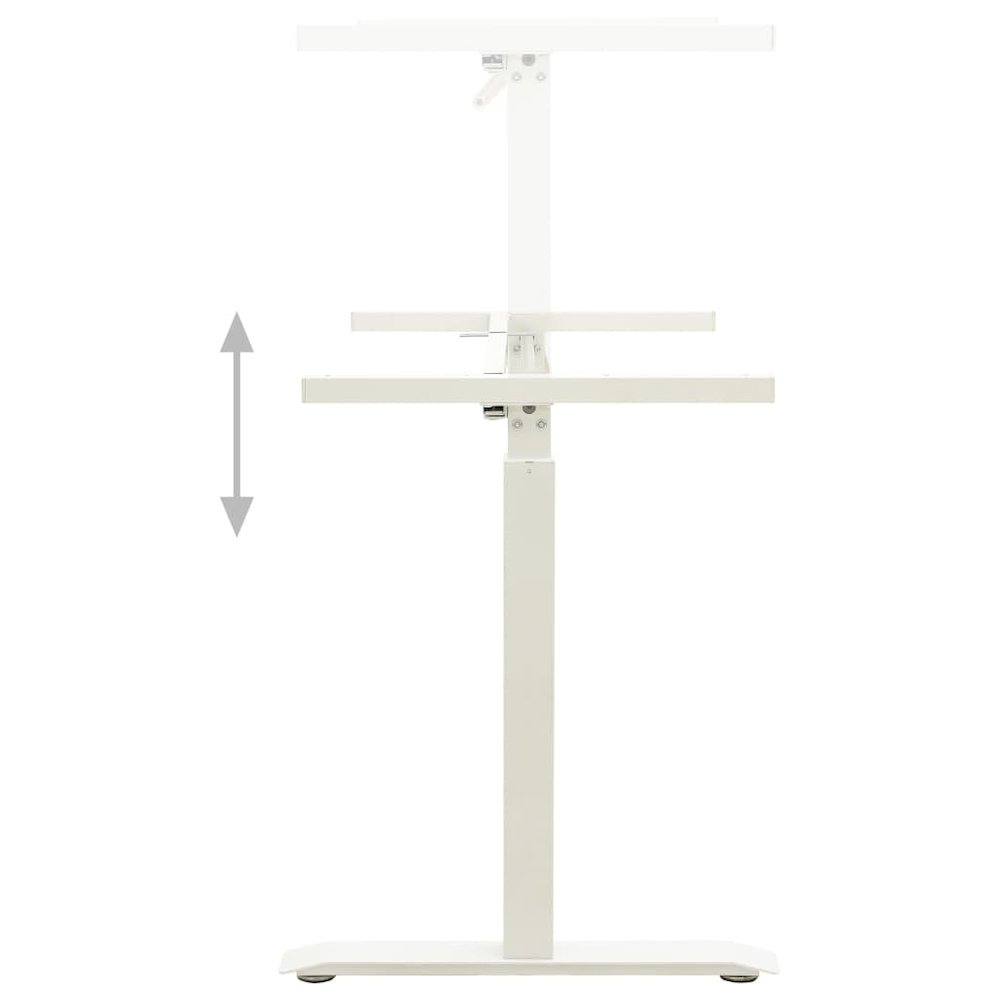 Stand Up Desk Frame White Carbon steel Adjustable. Picture 5