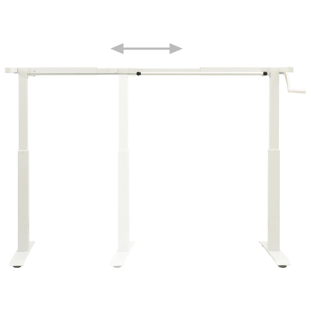 Stand Up Desk Frame White Carbon steel Adjustable. Picture 6