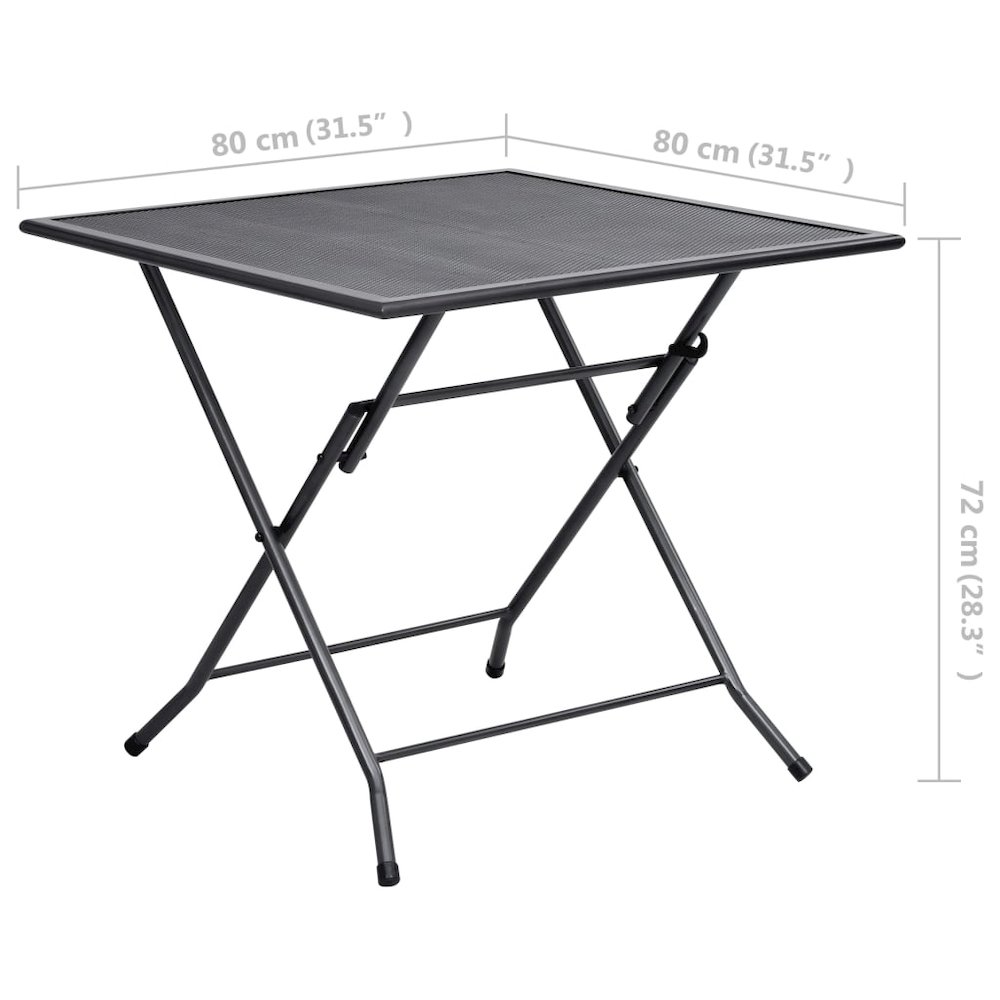 Folding Table Anthracite Steel with Powder Coating. Picture 8