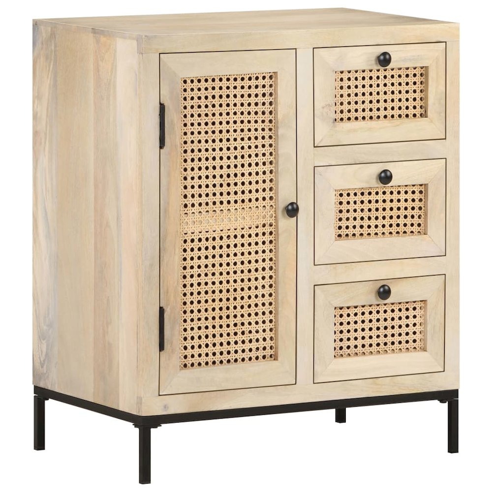Sideboard Natural wood color Solid mango wood Medium Sideboard. Picture 1